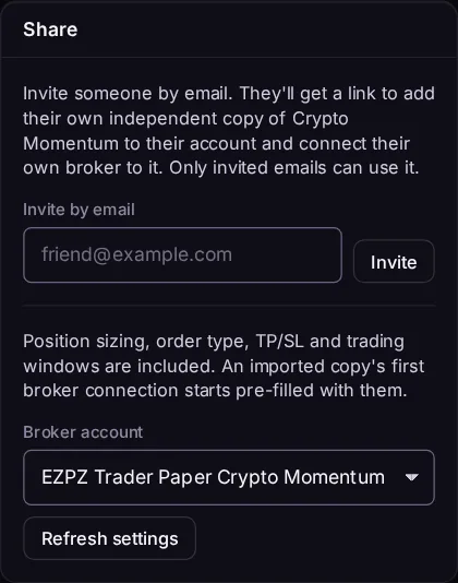 Share panel